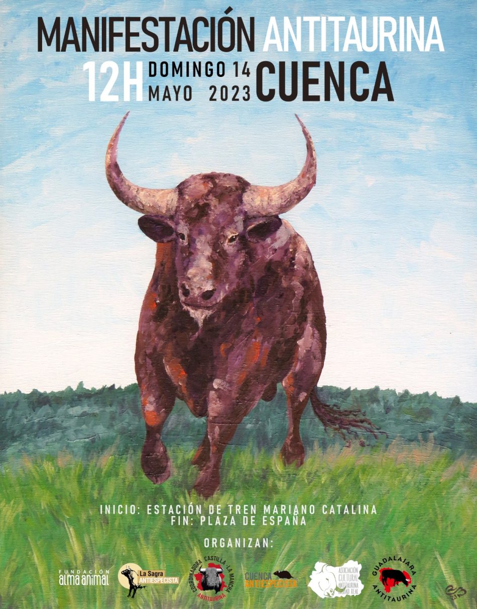 II Manifestación Antitaurina Autonómica en Castilla-La Mancha: 14 de mayo en Cuenca