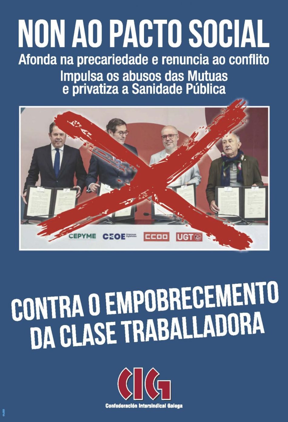 Asembleas e mobilizacións este xoves 1 de xuño contra o V Acordo polo Emprego e a Negociación Colectiva