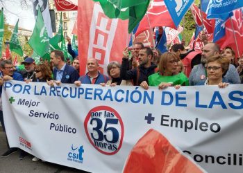 Concentración de empleados públicos de la Comunidad de Madrid «por la recuperación de la Jornada de 35 horas» el 9 de mayo