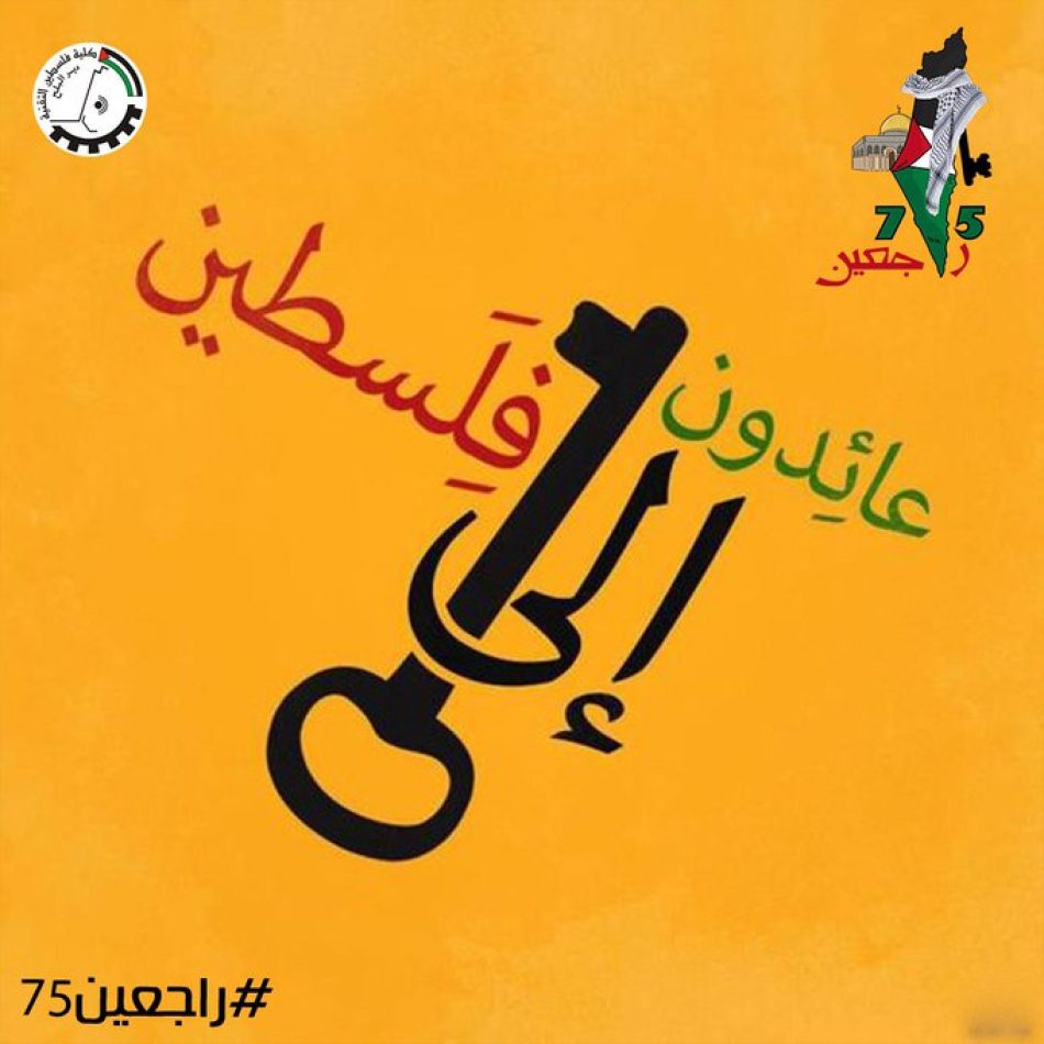 «La solidaridad con Palestina no es delito #Nakba75»