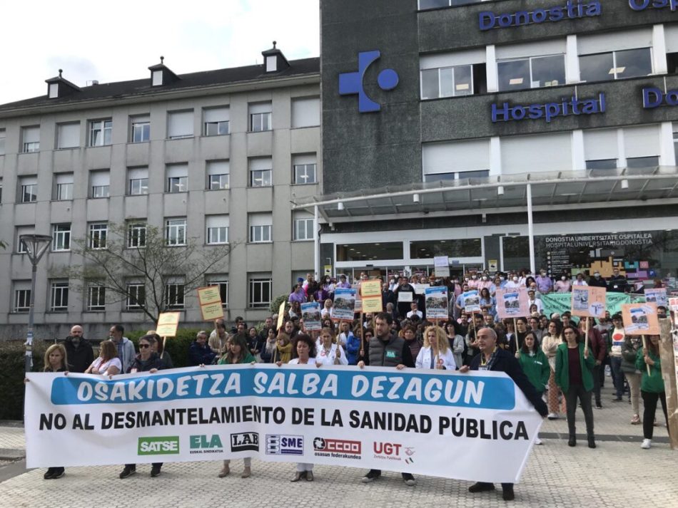 Amplia respuesta a la primera jornada de huelga convocada en Osakidetza en defensa de la sanidad pública