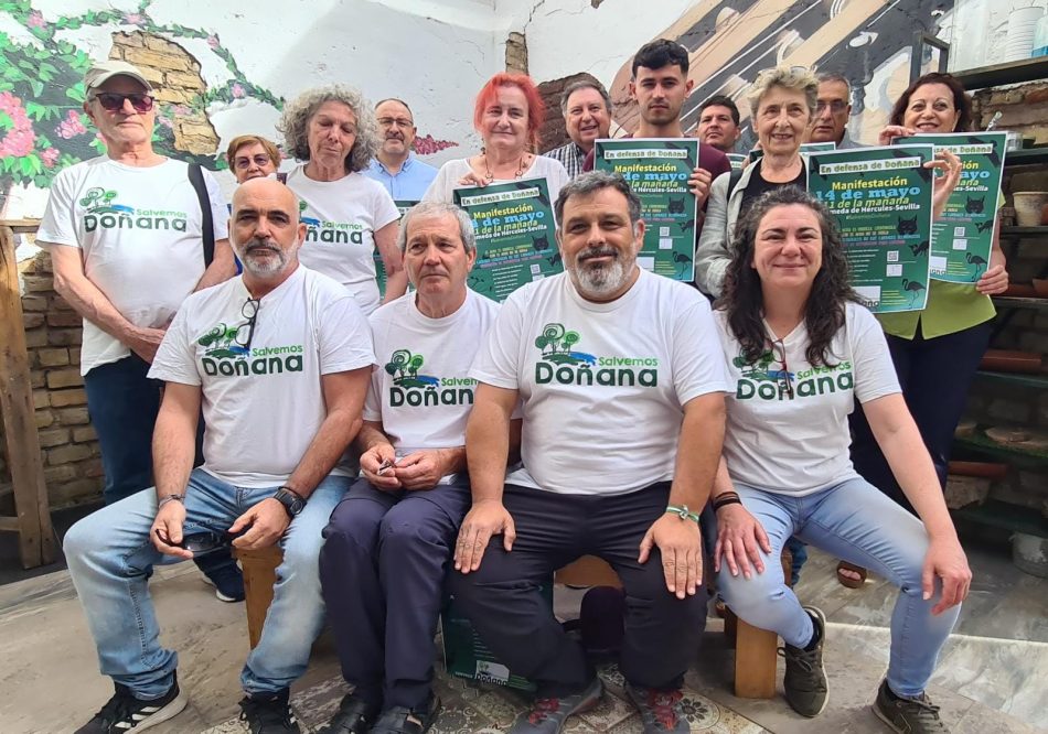 Manifestación en Sevilla en defensa de Doñana, el domingo 14 de mayo