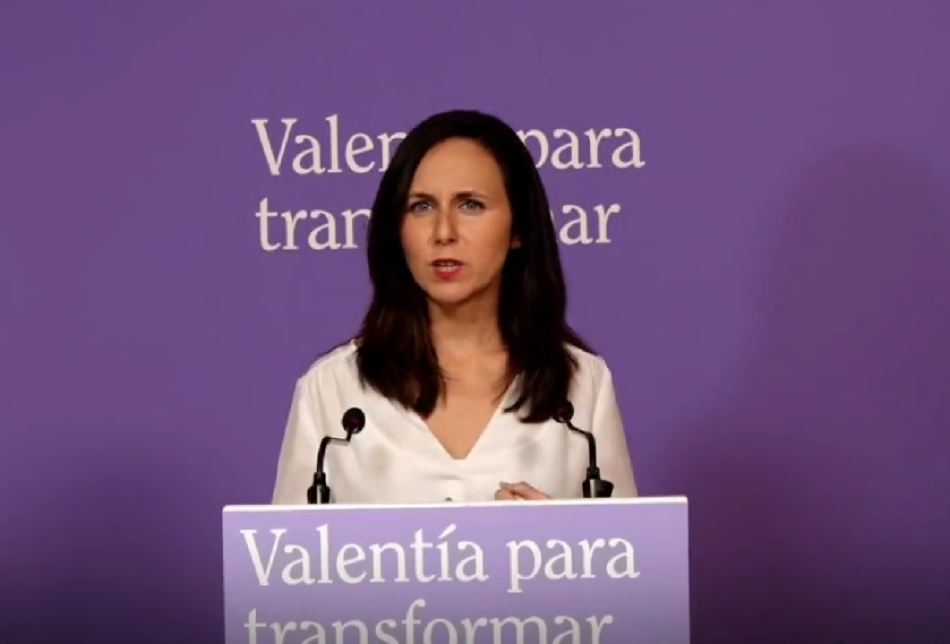 Ione Belarra: “Nuestra formación trabaja ya para darle a la ciudadanía progresista la noticia que tanto tiempo lleva esperando»