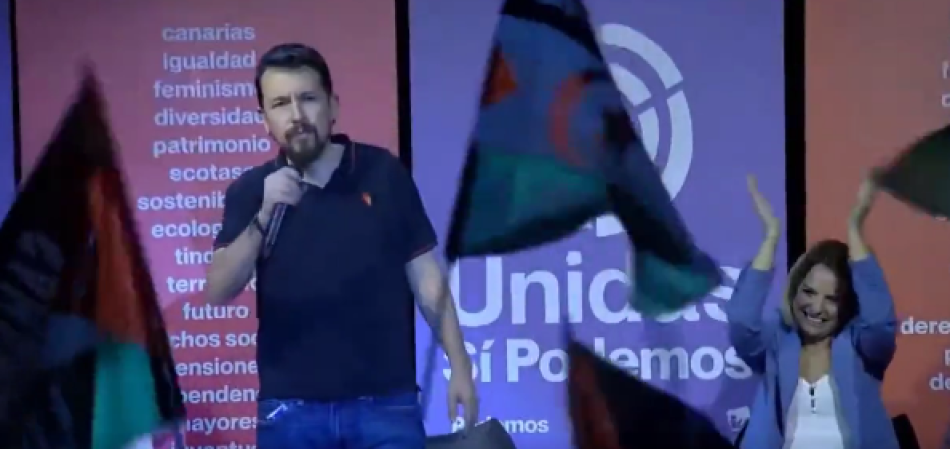 Pablo Iglesias: «Sánchez se pone de rodillas ante la dictadura de Marruecos»