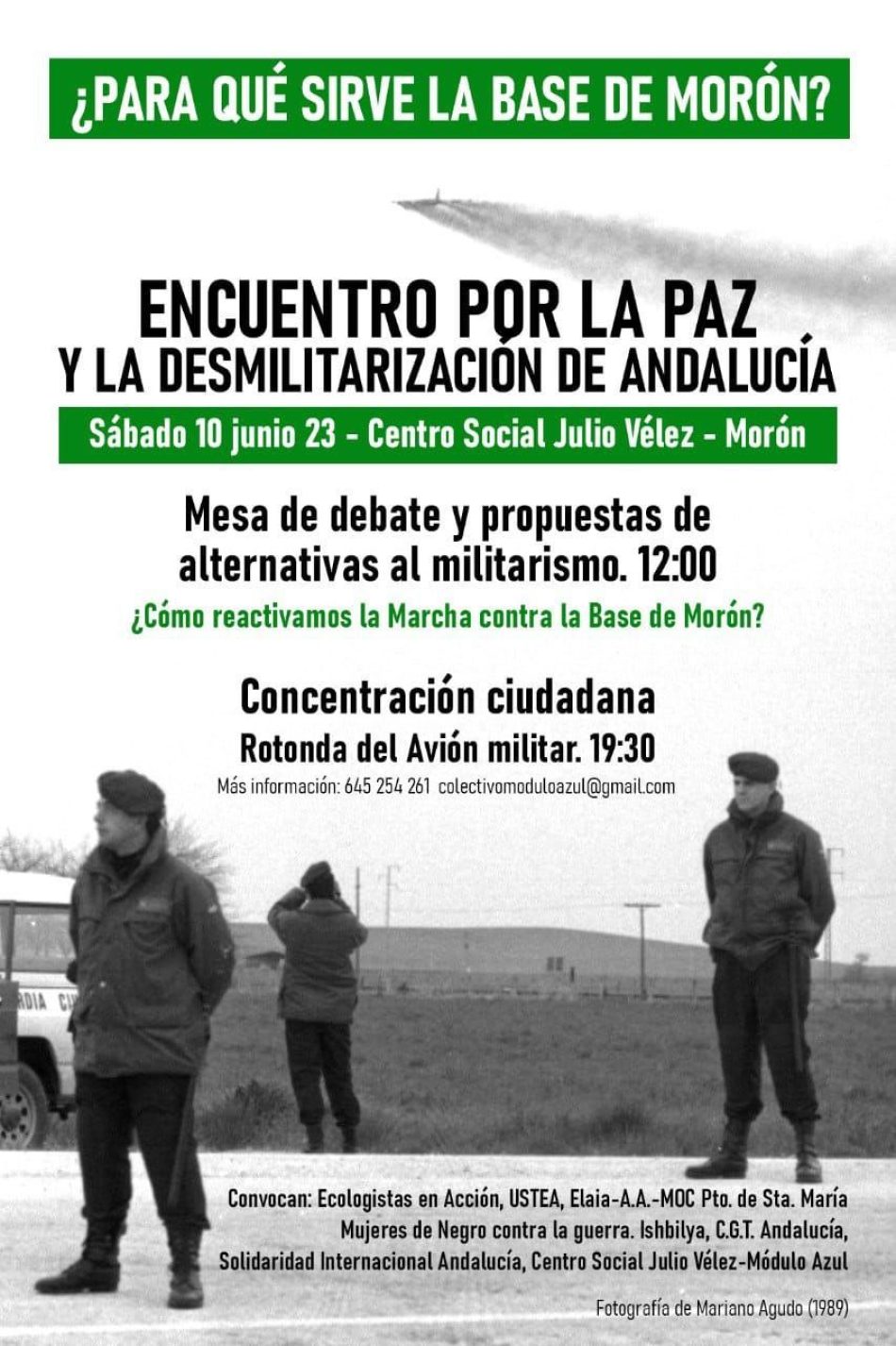 Encuentro por la Paz y concentración contra la Base Militar Aérea de EEUU/España de Morón de la Frontera