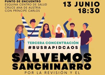Tercera concentración en Sanchinarro (Hortaleza, Madrid) contra las consecuencias negativas del Bus Rapid
