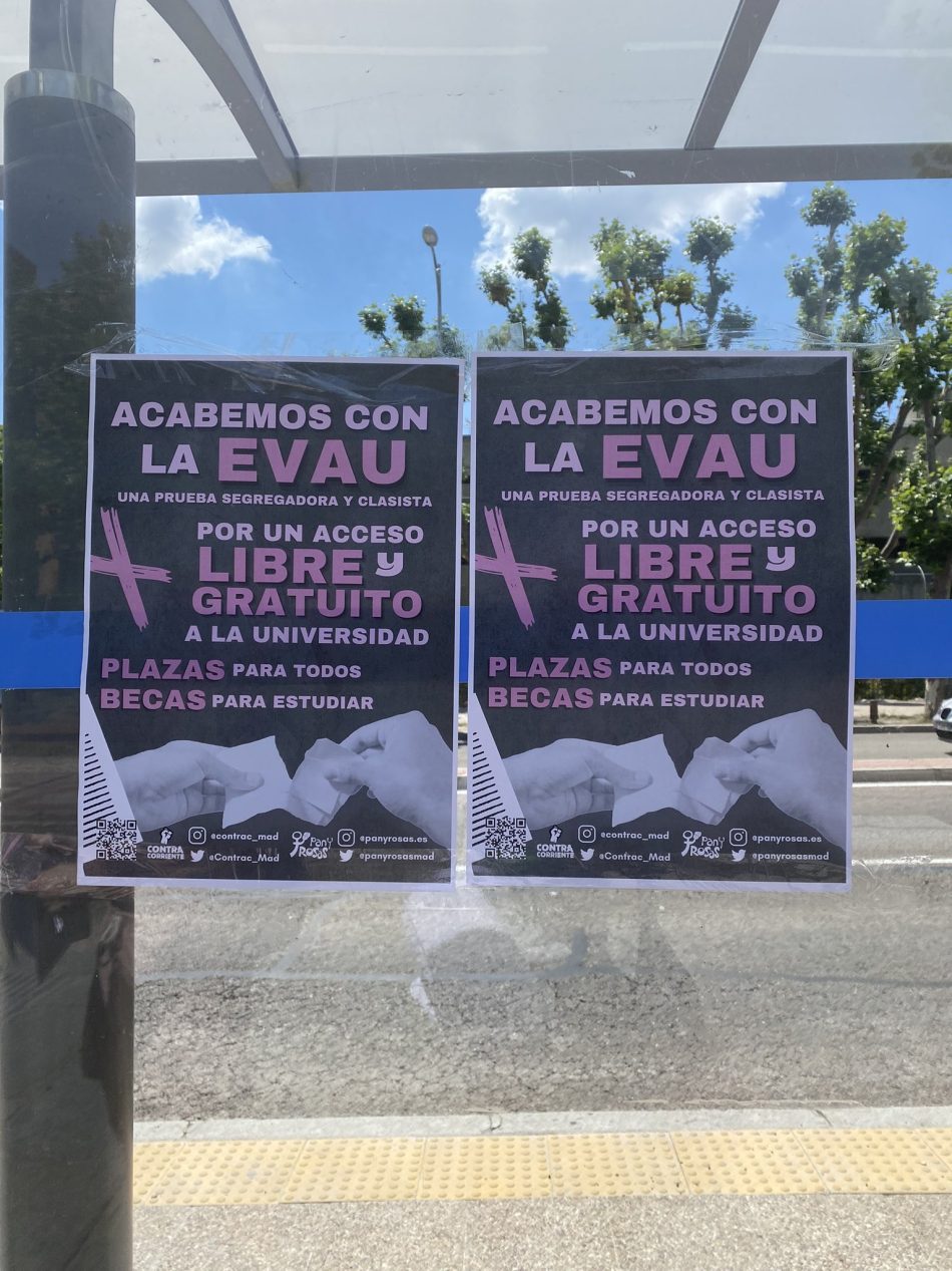 Continúan las protestas contra la EVAU en universidades donde se realiza la prueba