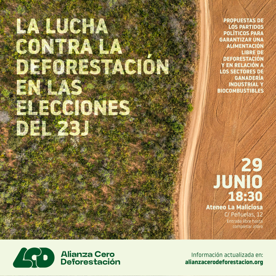 La Alianza Cero Deforestación organiza un debate con los partidos políticos de cara al 23J