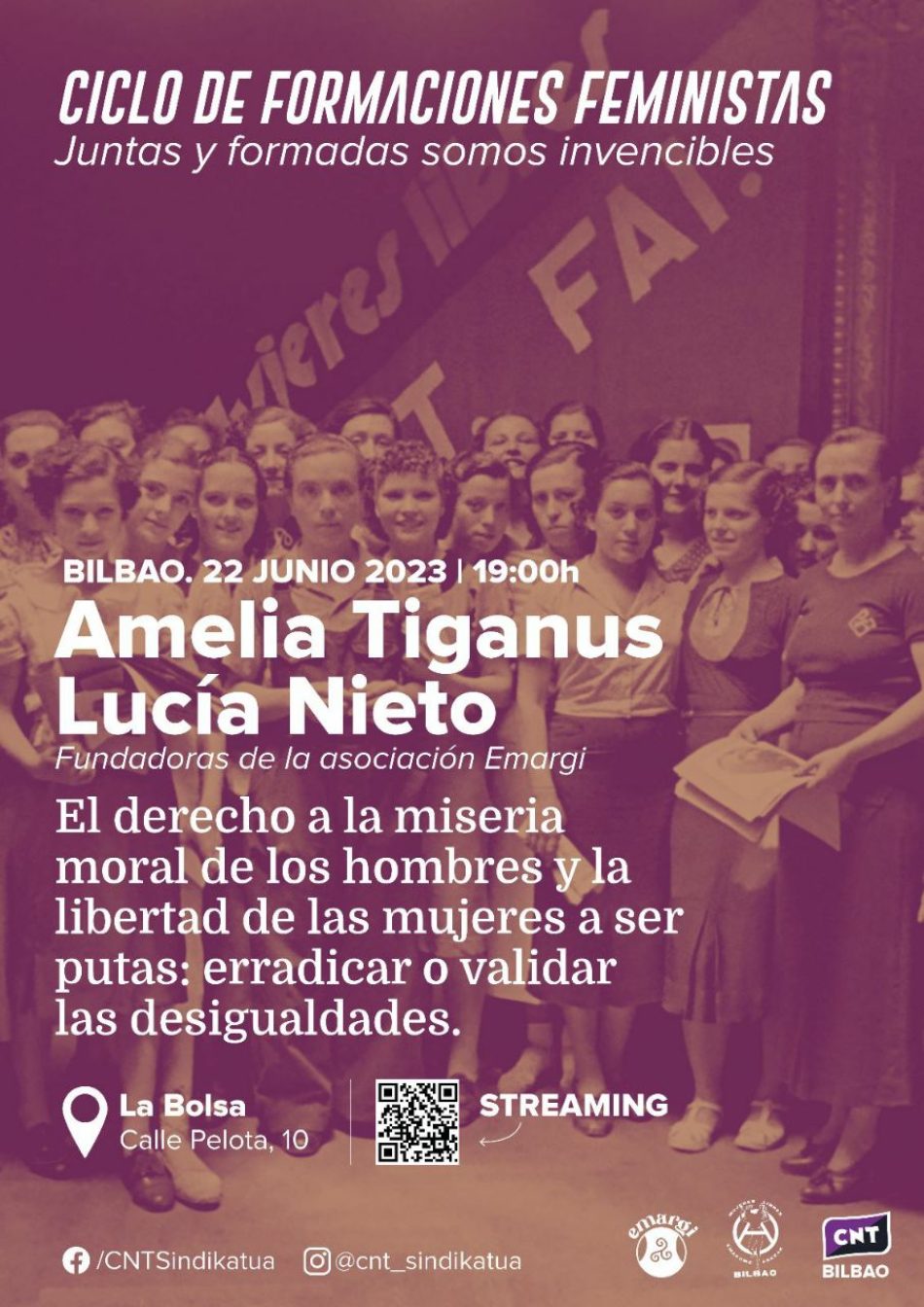 Conferencia: As mulleres en situación de prostitución e os conceptos que rodean este feito. 22 de xuño