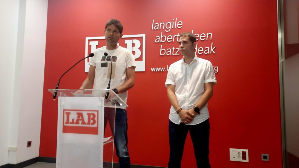 El sindicato LAB denuncia «un tejemaneje de UGT, CCOO y la CEN para repartirse 400.814,41 euros»