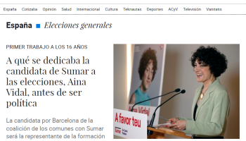 Se repite el modus operandi, el clasismo, esta vez contra Aina Vidal