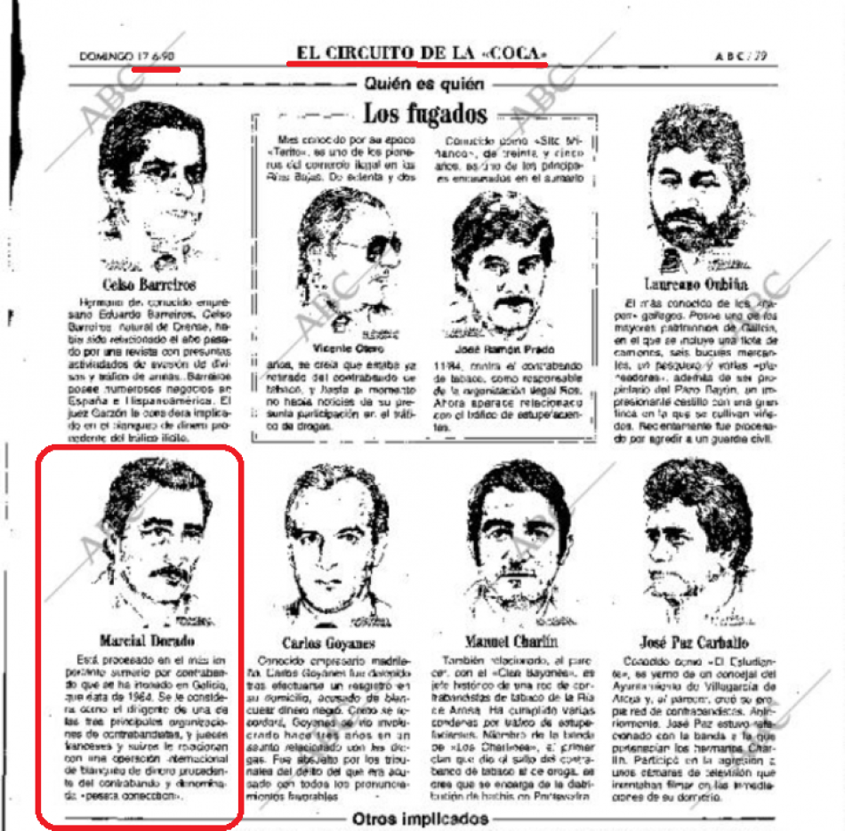 Medios como «El Español» omiten que Marcial Dorado era un conocido narcotraficante cinco años antes de las conocidas fotos con Feijóo (1995). Incluso lo publicó ABC en 1990