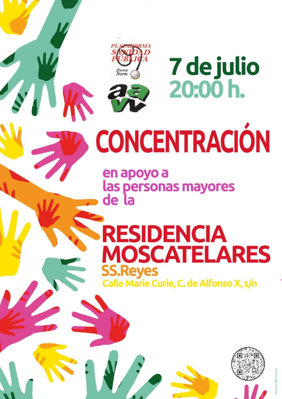 Concentración para protestar por la lamentable situación de los usuarios de la residencia Moscatelares de San Sebastián de los Reyes