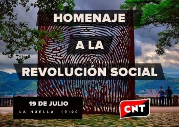 19J: Homenaje «a la revolución social» en la Huella (Artxanda, Bilbo)