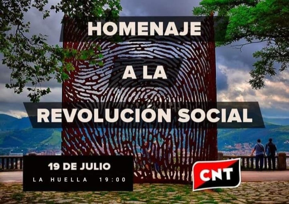 19J: Homenaje «a la revolución social» en la Huella (Artxanda, Bilbo)