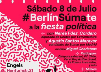 Santos Maraver hará campaña por Sumar en Berlín con la diáspora española