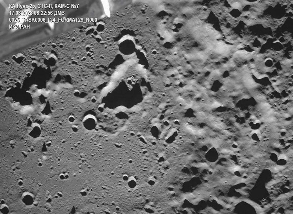 La sonda rusa Luna-25 se estrella contra la superficie lunar
