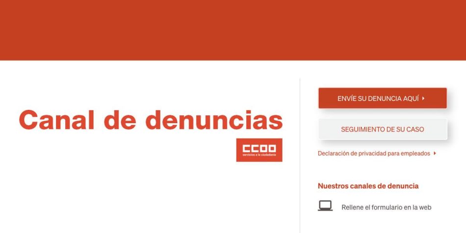 FSC-CCOO implementa un canal de denuncias para poder comunicar irregularidades internas