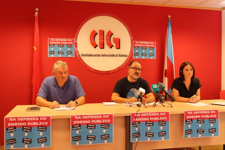 CIG-Ensino exixe a negociación da redución da carga lectiva e das ratios en setembro ou haberá mobilizacións