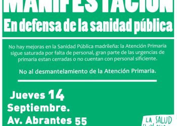 Movilización en Carabanchel en defensa de la Sanidad Pública