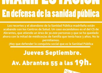 Manifestación en Carabanchel en defensa de la Sanidad Pública y acto lúdico en Villaverde