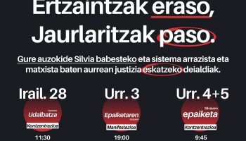 Getxoko hainbat eragilek eta Bizkaiko SOS Arrazakeriak Ertzaintzaren komisaldegian auzokide bati egindako erasoa salatu dute
