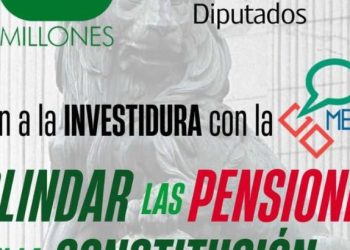 Concentración ante el Congreso el 27 de septiembre para pedir el blindaje de las pensiones en la Constitución