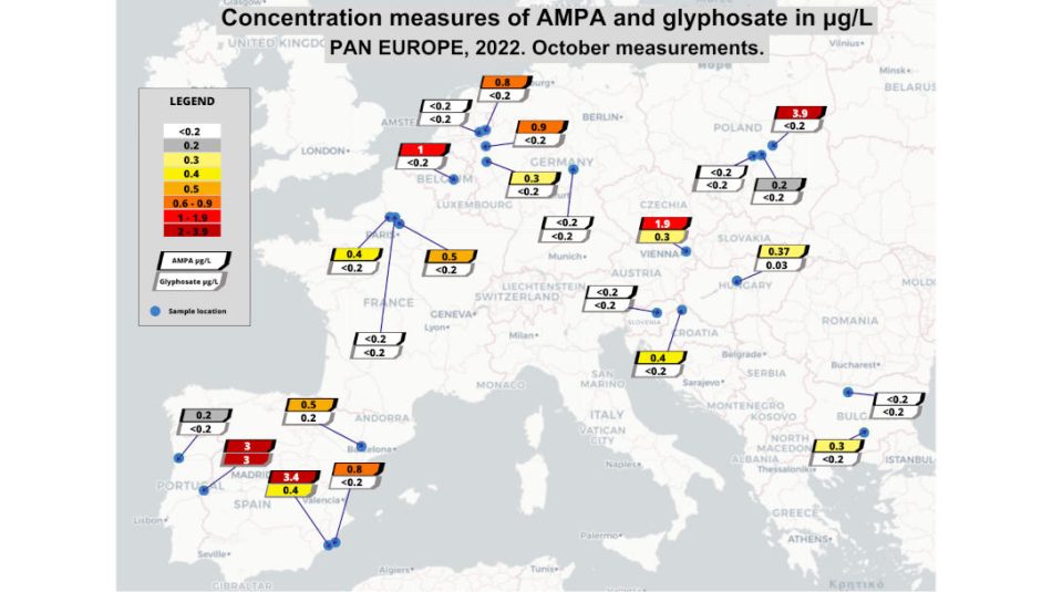 La contaminación de las aguas superficiales con el herbicida glifosato debe obligar a que España vote su prohibición