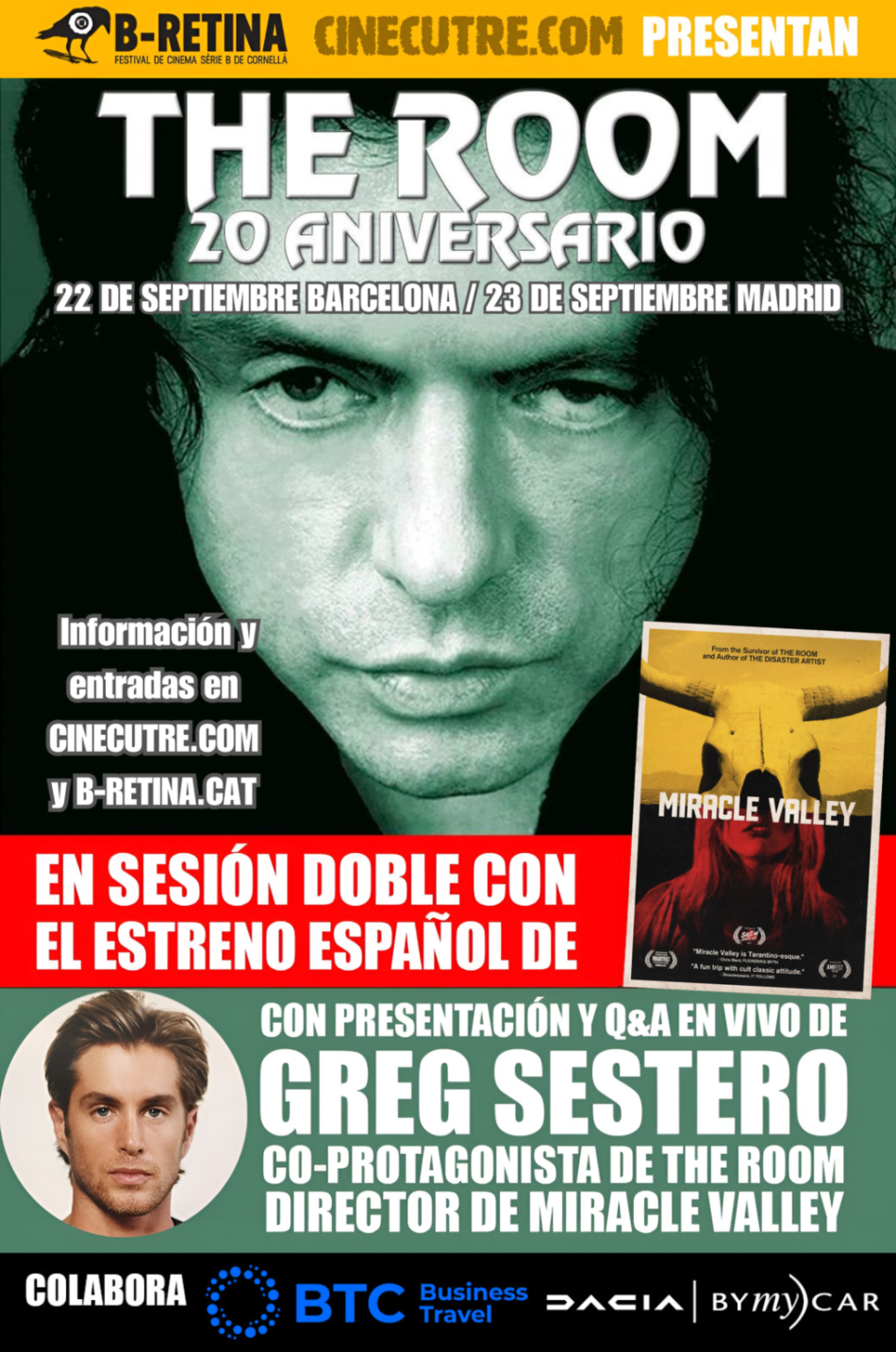«The Room», considerada la peor película de la historia, celebra su 20º aniversario con proyecciones especiales en Barcelona y Madrid los días 22 y 23 de septiembre
