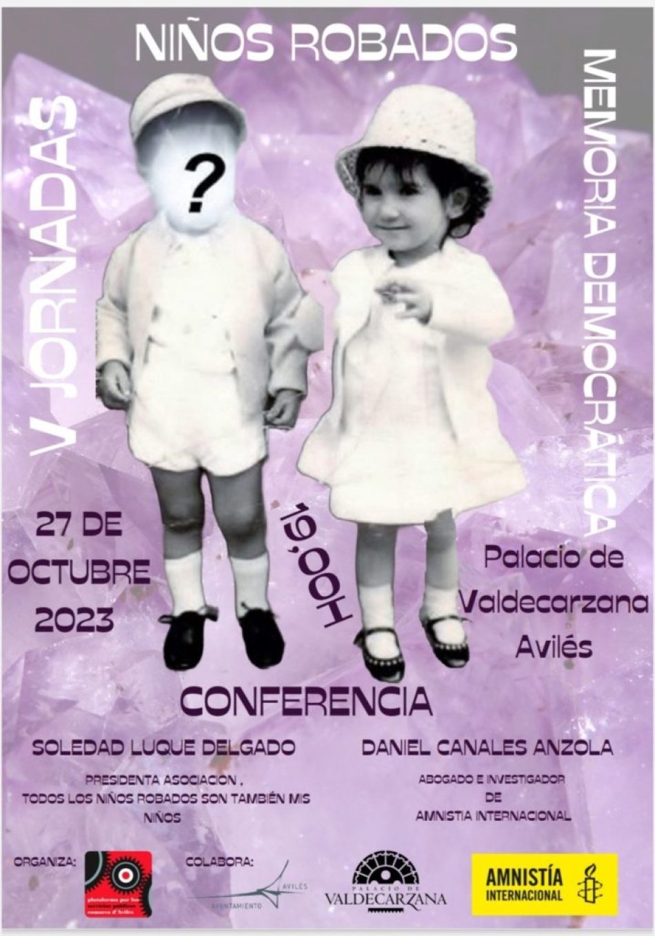 Las V jornadas de memoria democrática de Avilés, dedicadas al robo de bebés: 27 Oct.