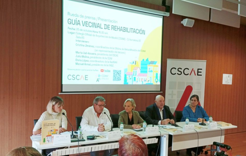 Entidades vecinales y arquitectos activan una guía para contribuir a la rehabilitación de 10 millones de viviendas en España