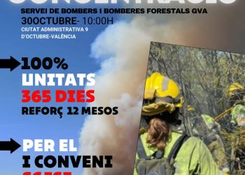 Per l’estabilitat laboral, personal de reforç 365 dies a l’any. Pel 1er conveni col·lectiu dels Bombers i Bomberes Forestals