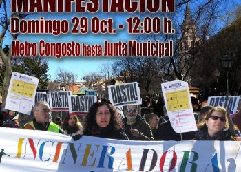 Las asociaciones vecinales de Villa de Vallecas vuelven a salir a la calle para exigir el cierre de la incineradora de Valdemingómez