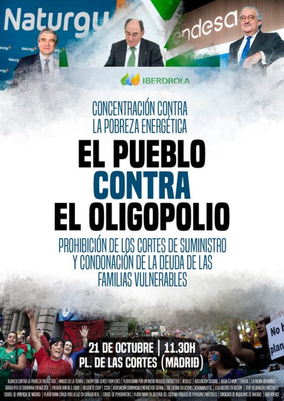 Acción popular ante la posibilidad de que no se mantenga la moratoria de cortes de suministro después del 31 de diciembre