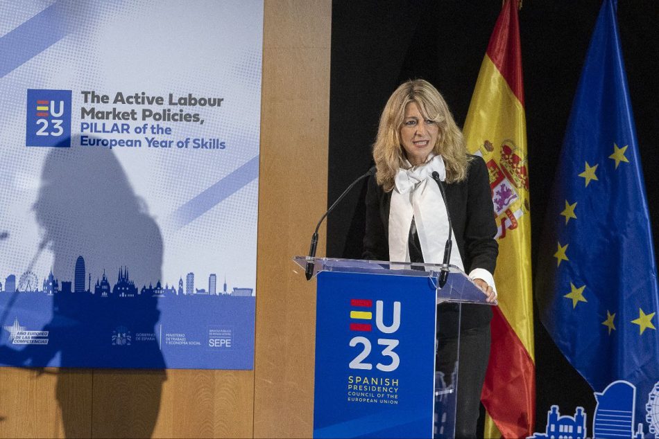 Yolanda Díaz propone que la UE reconozca y garantice el derecho a la formación en el Trabajo en la próxima legislatura europea