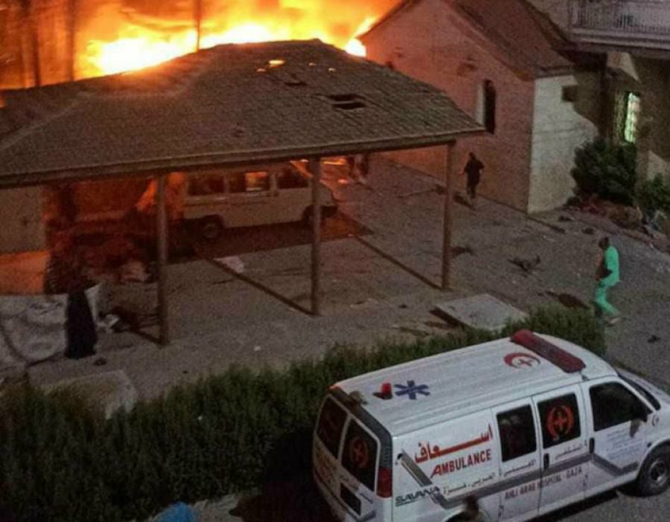 La aviación israelí bombardea el Hospital Árabe Bautista de Gaza