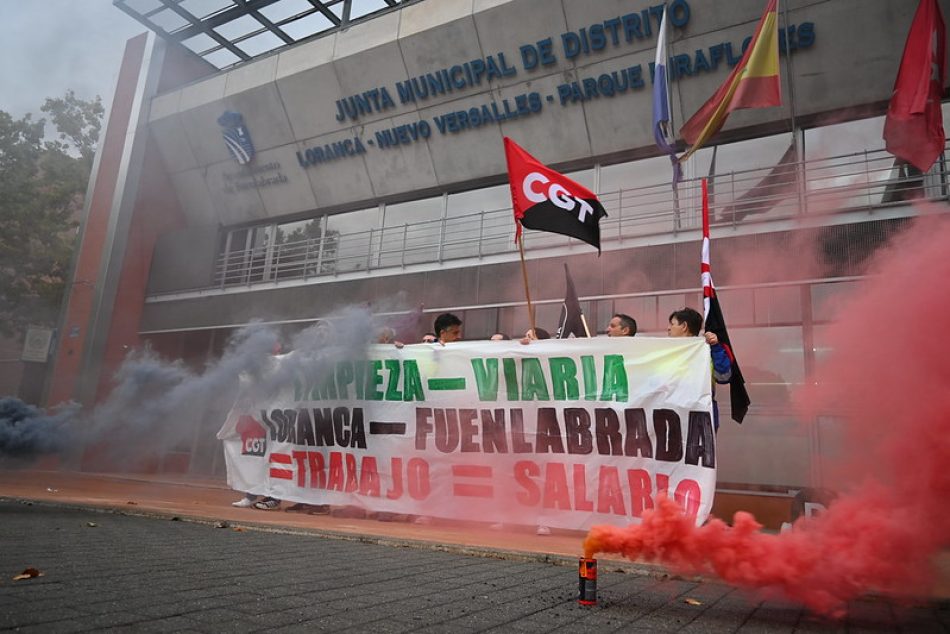 Huelga y manifestación de la Limpieza Viaria de Fuenlabrada por la igualdad salarial