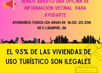 Ante la falta de control de los pisos turísticos, el movimiento vecinal abre una oficina de información para afectados