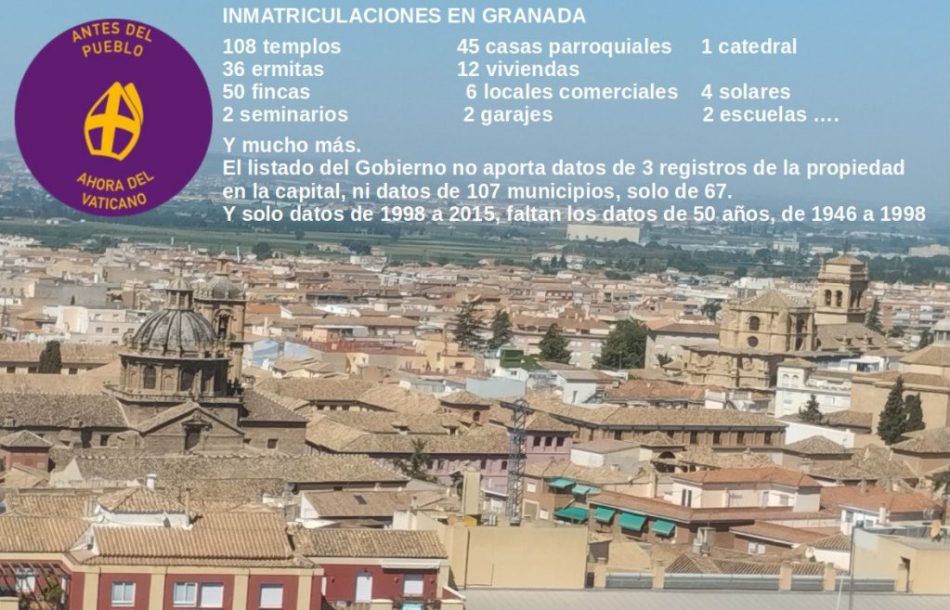 «Antes del pueblo… ahora del Vaticano: apropiaciones de la Iglesia de Granada» [Informe de Granada Laica]