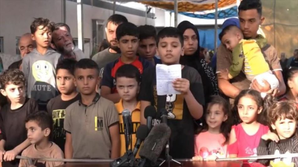 “Queremos vivir”: Petición desesperada de niños de Gaza ante cámaras