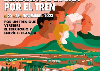 Concentración en Tomelloso por «un tren que vertebre el territorio y enfríe el planeta»