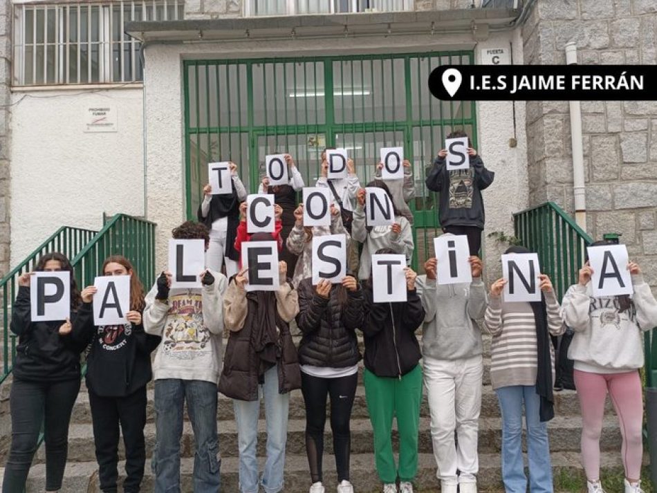 “Todos con Palestina”: estudiantes de institutos de Madrid coordinan una acción en solidaridad con Palestina