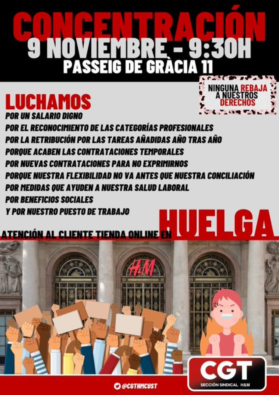 CGT: «H&M no quiere negociar. La huelga es imparable»