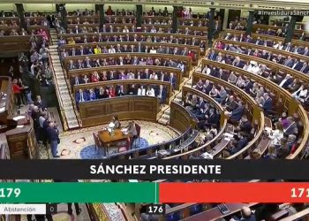 Pedro Sánchez es investido presidente del Gobierno de España en primera votación, con 179 votos a favor y 171 en contra