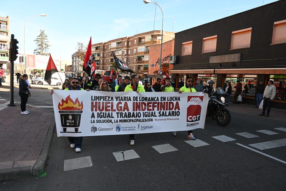 La huelga indefinida de limpieza viaria de Loranca en Fuenlabrada se suspende por un posible acuerdo