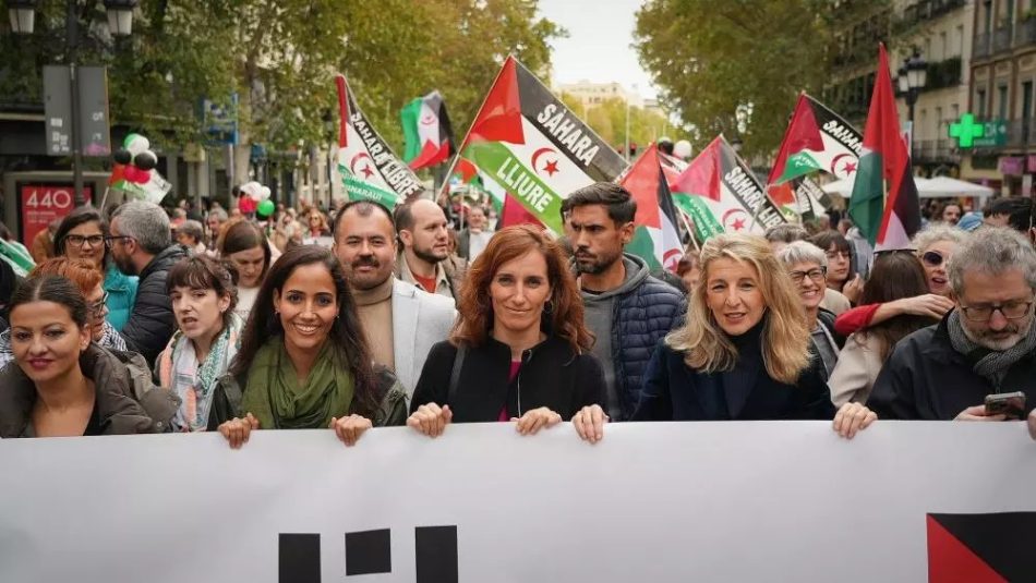 Multitudinaria manifestación en Madrid contra el acuerdo tripartito y en defensa del Sahara Occidental