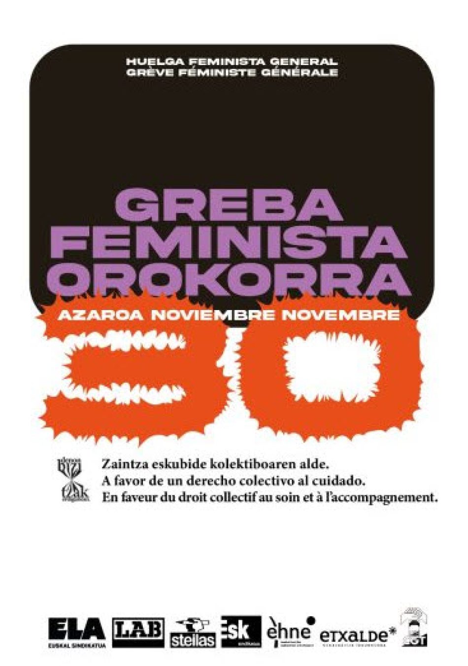 ELA se suma a la huelga general convocada por el Movimiento Feminista de EH para el 30 de noviembre