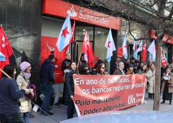 A CIG mobilízase en varias oficinas para reclamar convenios dignos e salarios xustos no sector de banca e aforro