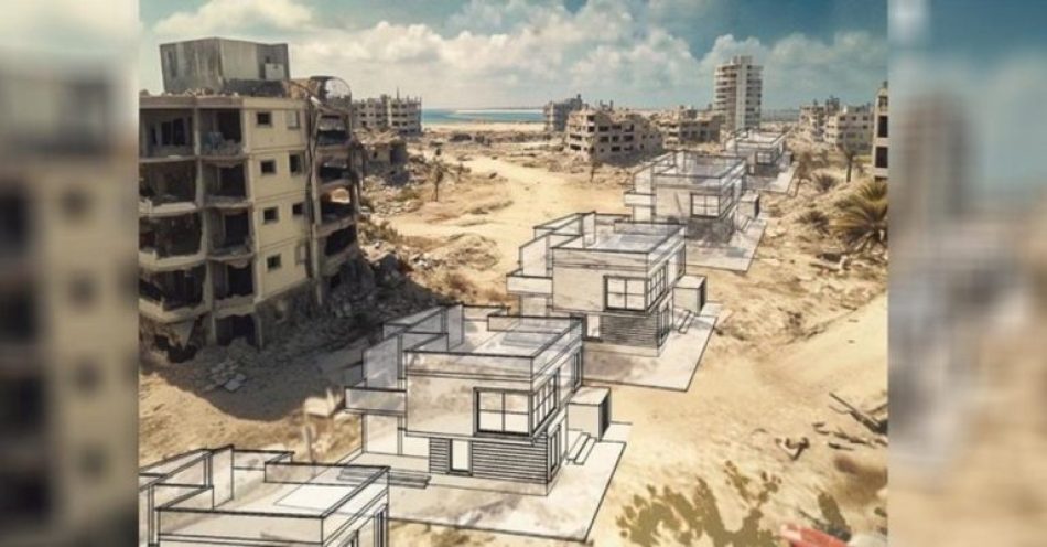 Mientras sigue el genocidio los colonos israelíes planean la reconstrucción. «Casas de ensueño en la playa de Gaza»