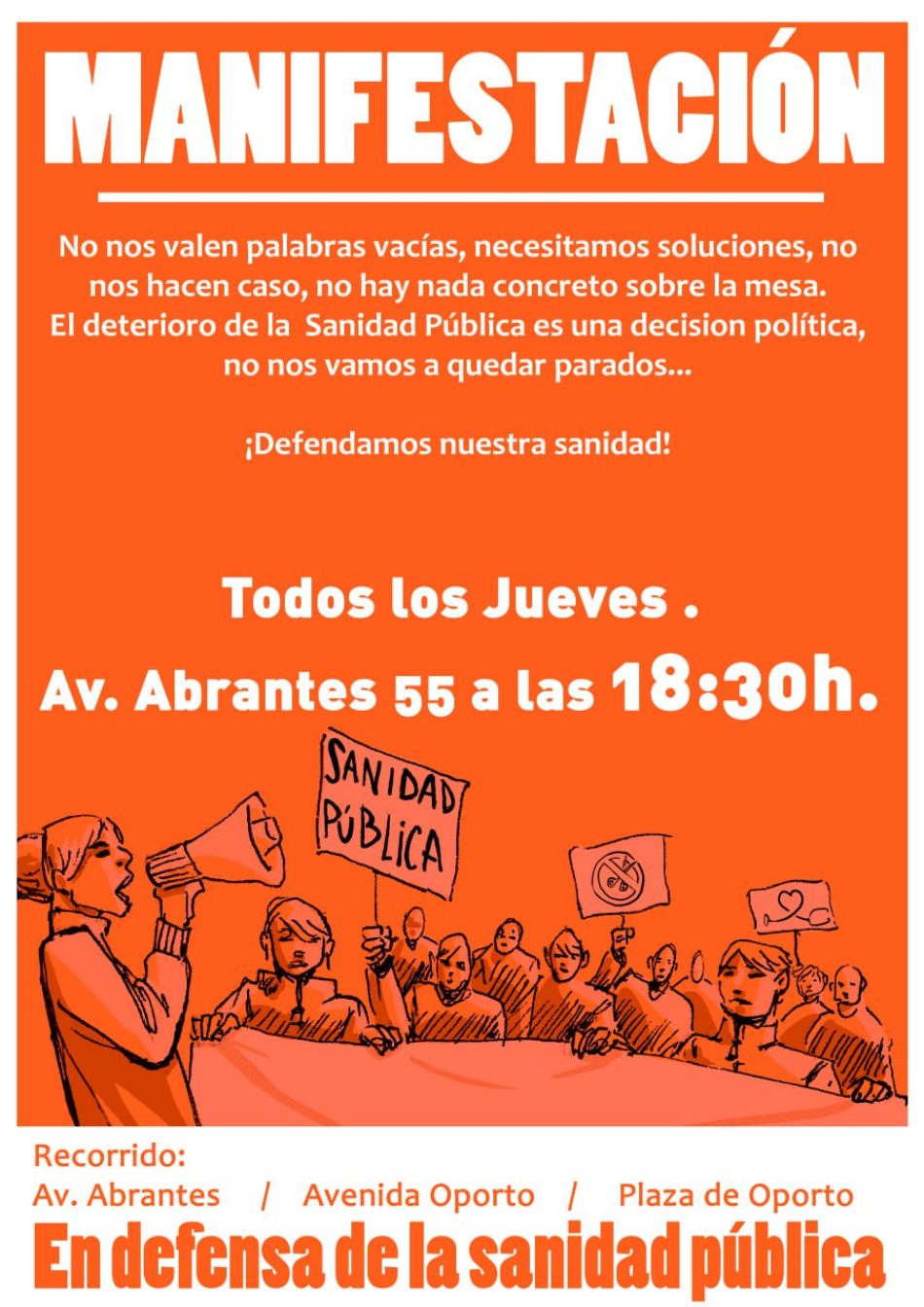 Tras el encierro, nueva manifestación en Carabanchel en defensa de la Sanidad Pública